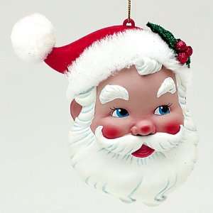  Fun Retro Vintage Santa Claus Head Christmas Ornament 