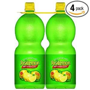 Realemon Lemon Juice, 48 Ounce Bottles (Pack of 4)  