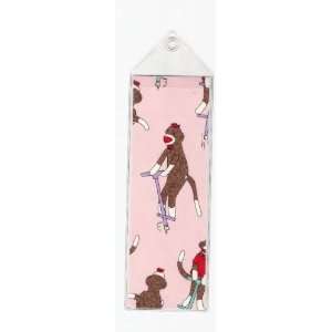  Bookmark Made with Sock Monkey Pogo Stick Fabric 