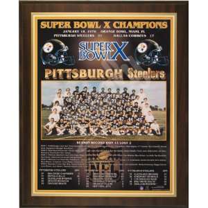  1975 Pittsburgh Steelers NFL Football Super Bowl 10 X 