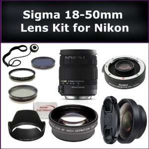  Zoom Lens Kit For Nikon D SLRs. Includes Sigma 18 50mm Lens, Sigma 