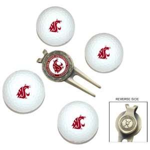  Washington State Cougars 4 Golf Ball Divot Tool/Ball 
