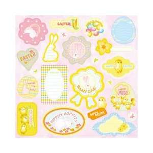  Bunny Love Expressions Adhesive Chipboard Sheet 