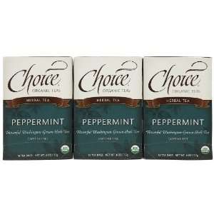 Choice Tea Peppermint Herb Tea, 16 ct, 3 pk  Grocery 