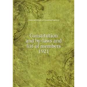 Constitution and by laws and list of members. 1921 American Institute 