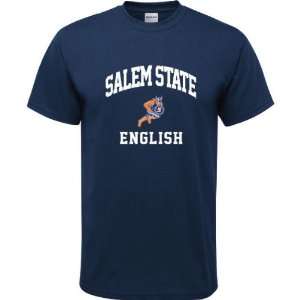  Salem State Vikings Navy Youth English Arch T Shirt 