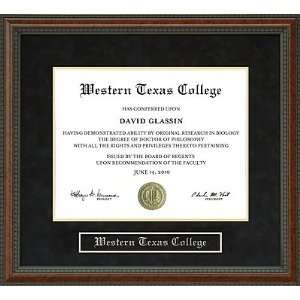  Western Texas College (WTC) Diploma Frame Sports 