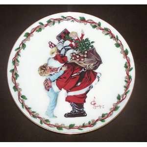  Norman Rockwell Christmas Hug Plate