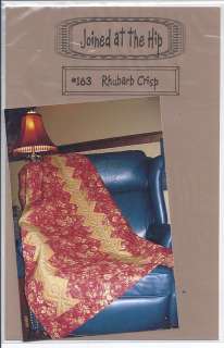Joined at the Hip Rhubarb Crisp quilt pattern  