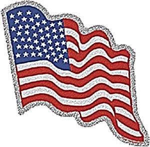 United States Flag Glitter Sticker USA US  