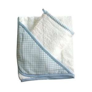  Basic Sky Blue Gingham Towel and Mitt