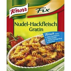 Knorr Fix gratin with noodles and ground beef (Nudel Hackfleisch 