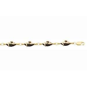 Stamper Black Hills Gold Womens Link Bracelet. 12K Black 