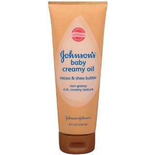 Johnson & Johnson Johnsons Baby Creamy Oil Cocoa and Shea Butter, 8 