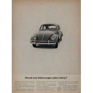  1963 Ad Volkswagen Bug Beetle Jokes VW Car Automobile 