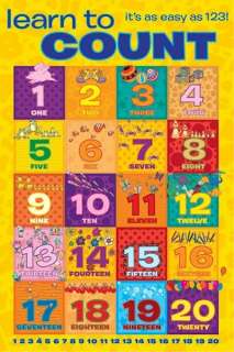 TEACHING ~ MATH LEARN TO COUNT POSTER NUMBERS 123  