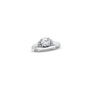  ZALES Diamond Round Cup Engagement Ring in 14K White Gold 