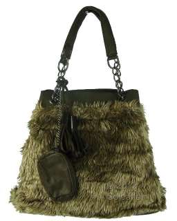 Womens Designer Faux Fur Shoulder Bag Ladies Sheepskin Style Hobo 