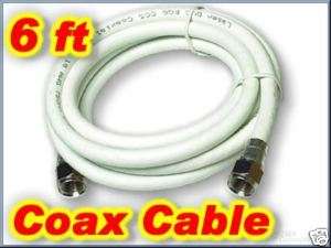 ft RG 6 White COAXIAL CABLE RG6 Coax Satellite TV  