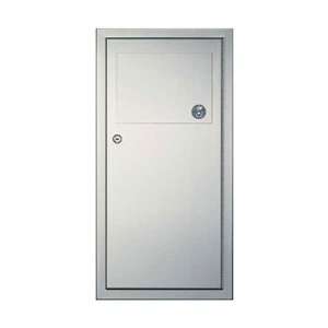   . Recessed Waste Receptacle with Self Closing Panel