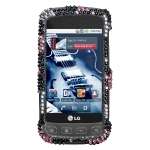 Falling Stars Rhinestone Bling Hard Case Cover LG Optimus S U V LS670 