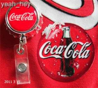   Badge Holder Coca Cola Bottle Cap Shaped Extends 3 feet  
