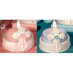  Cross Candle Favor   Pink or Blue