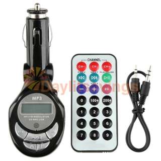  Music Player Wireless Car FM Transmitter+USB Data Sync Cable For 