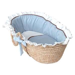  Classic Blue Moses Basket Baby