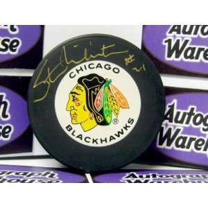 Stan Mikita Autographed Hockey Puck (Chicago Black Hawks)  