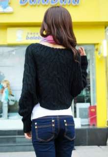 New Korea Womens Fashion Beige Bat Sleeve Knit Cardigan  