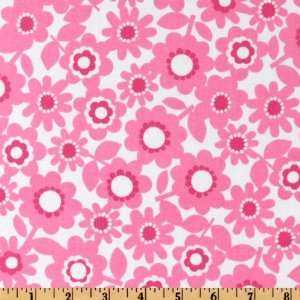  44 Wide Pocket Full Of Posies Pink Fabric By The Yard 