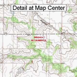 USGS Topographic Quadrangle Map   Hillsboro, Iowa (Folded/Waterproof)