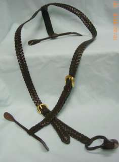 Suspenders/Braces, Dk Brown Faux/Fake Leather Dbl Braid  