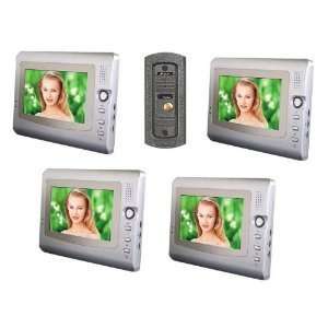   Four Color 7 Monitors and Night Vision Outdoor Camera