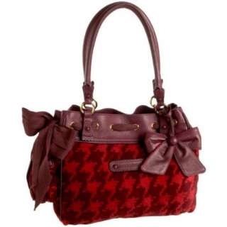 Juicy Couture Fashion Velour Brogue Houndstooth Day Dreamer Tote 