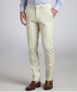 Report Collection stone stretch cotton twill straight leg pants style 