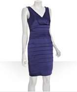 Calvin Klein purple stretch satin tiered dress with BCBGMAXAZRIA 