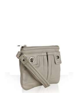 style #304770702 light french grey leather Totally Turnlock wristlet