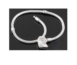 wholesale  SOLID silver fit beads chain bracelet AAAAA 