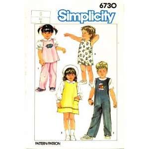  Simplicity 6730 Sewing Pattern Girls Pullover Sundress 