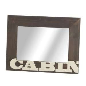  Pack of 2 Cabin by the Lake Wooden Mirror