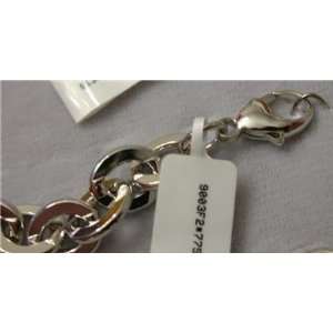 Designer bracelet 925 Sterling Silver fancy flat cable link chain Made 