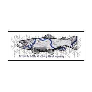  TroutMap RiverGuides Miracle Mile & Gray Reef Poster