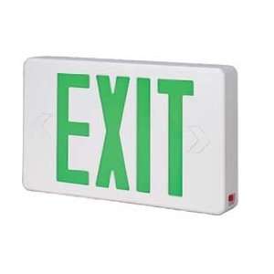 Emergency LED Exit Sign, Universal (single/double face), Green Letters 
