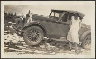 Car Photo Girl w/ 1926 1927 Oakland Roadster 433018  