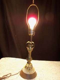 SALE $25  Vintage Ornate Crystal and Slag Glass Desk Lamp  