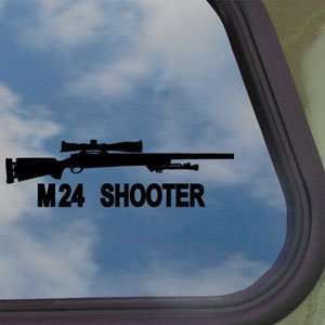  M24 SHOOTER Sniper Rifle M 24 Black Decal Window Sticker 