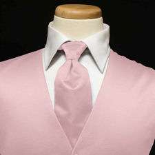 Premiere Satin Vest & Tie (36 Colors)    Pink  