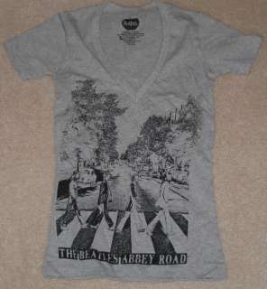THE BEATLES Abbey Road V Neck Womens T tee Shirt NEW  